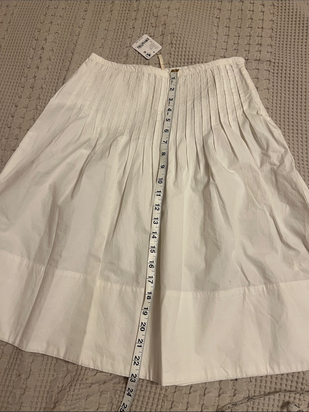Free People Peyton Pleated Pintuck Cotton Poplin Skirt - Picture 12 of 12